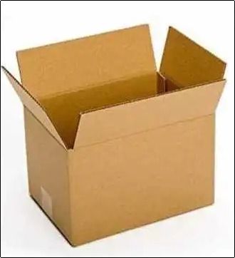 Yellow Plain Brown Corrugated Box