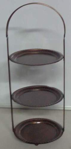 Iron Metal with Galvanize Finished Cake Stand