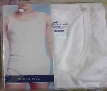 White Mens Combed Cotton Singlet