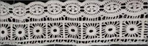 White Color Gpo Lace - Cotton Material, Reversible Type, Knitted Pattern | Eco-Friendly Fabric for Dresses, Highly Attractive Anti-Wrinkles Design