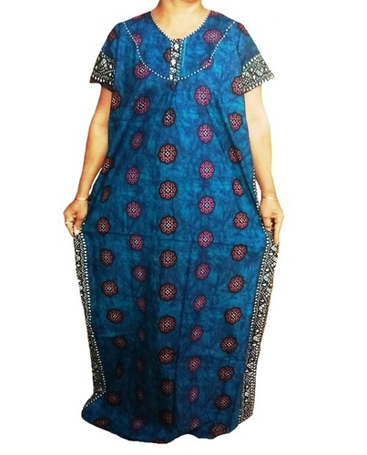 Cotton Maxi Printed Nighty For Women 