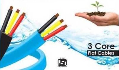 Jainam Plus 3 Core Submersible Flat Cable Shield Material: Pvc