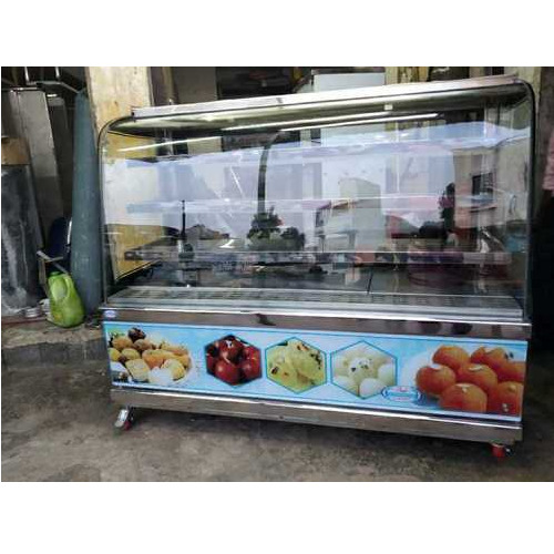 Sweets Glass Display Counter - Color: Silver