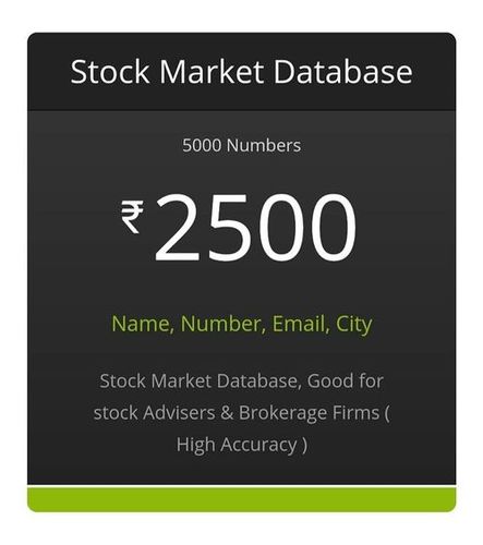 Stock Market Database Provider By Grow Your Sales