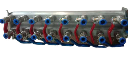 Stainless Steel Water Manifold - Customized Size , Silver Red Blue Finish | Freestanding, Suitable For Closed Cooling Circuits, Easy Connection For Supply And Return Cooling Circuit, 3-stacks To 50-stacks