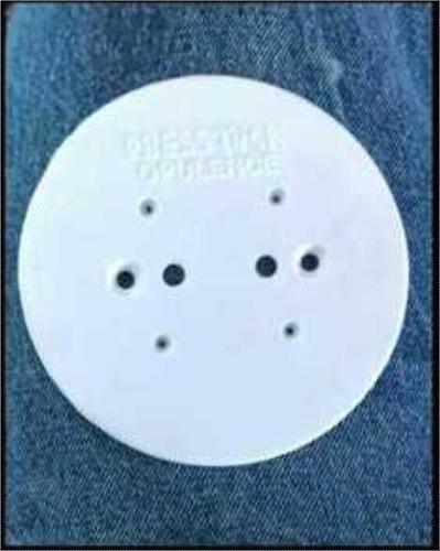 White Electrical Round Plastic Plate