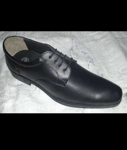 Leather Black Color Mens Formal Derby Shoes