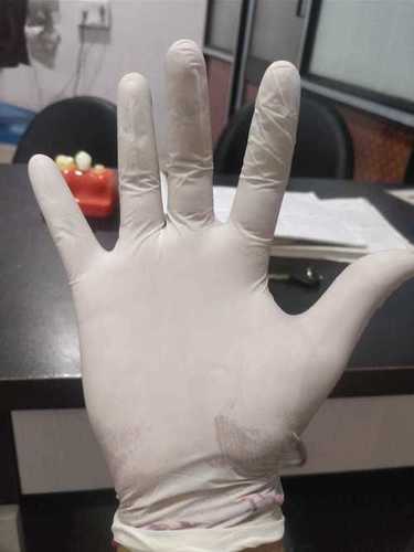 powdered latex exam gloves