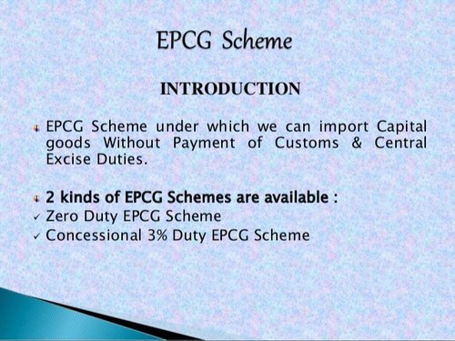 EPCG Certification Services By M/S Dipankar Dey & Associates