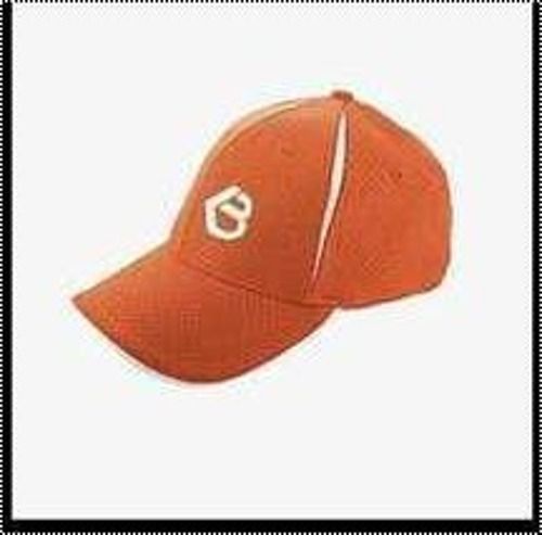 Orange Polyester Block Athletic Mesh Cap