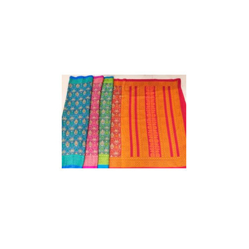 Festive Wear Munga Silk Saree - Color: Multi Color