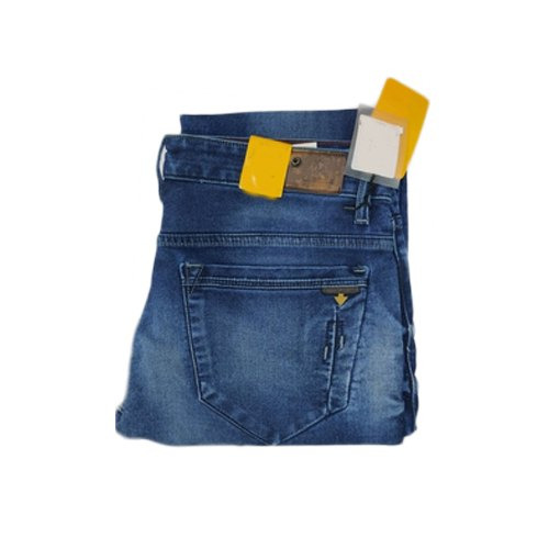 Mens Plain Blue Denim Jeans
