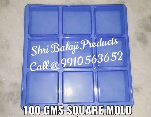 Plastic 100 Grams Silicon Square Soap Mold