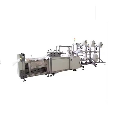 Automatic Disposable Surgical Dust Medical Face Mask Making Machine - PP Nonwoven & Aluminum Alloy, 4700mm x 2800mm x 1750mm, Multicolor | 65 Pieces Per Minute, High Wear Resistance & Long Service Life