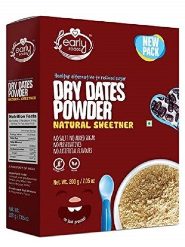 Early Foods-Dry Dates Powder - Natural Sweetener For Little Ones & Kids 200G Packaging: Box