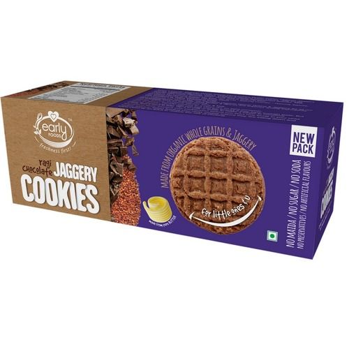 Early Foods-Organic Ragi and Choco Jaggery Cookies 150g - Healthy Kids Snack