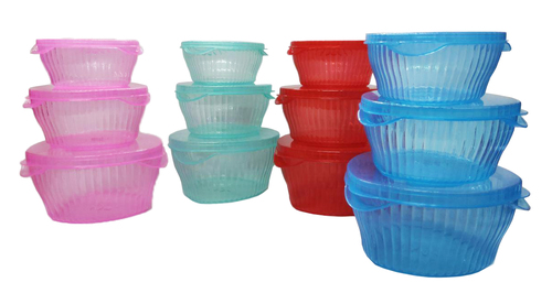 Tik Tok Plastic Container Set - Plastic Multi-Color Triangle Shape | Ideal for Home Office & Restaurants Perfect for Food Storage