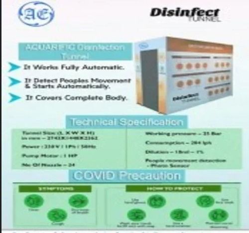 Disinfection Tunnel Chamber For Humans Application: Sanitizing