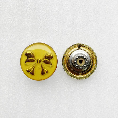 17mm Custom Fashion Metal Gold Butterfly Logo Alloy Jean Button for Garment Accessories HD118-19