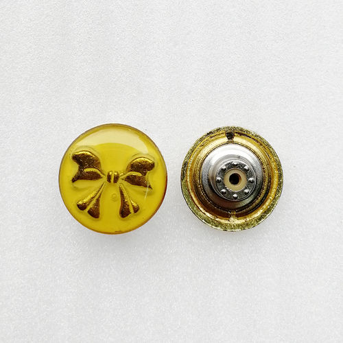 Color Matching 17Mm Custom Fashion Metal Gold Butterfly Logo Alloy Jean Button For Garment Accessories Hd118-19