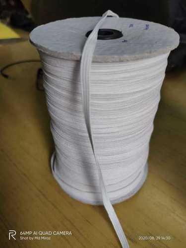 White Knitted Elastic Tape Length: 200  Meter (M)