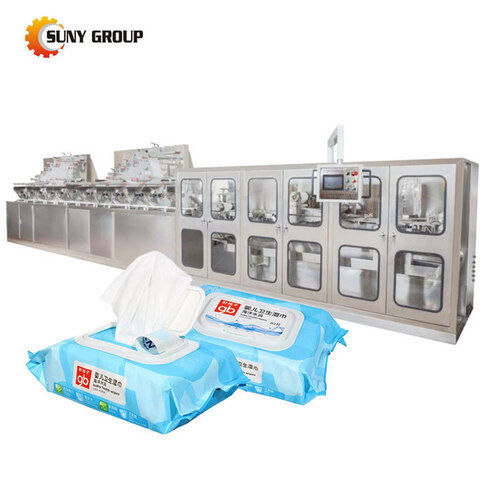 Chrome Fully Automatic Wet Wipes Making Machine With Plc Control System