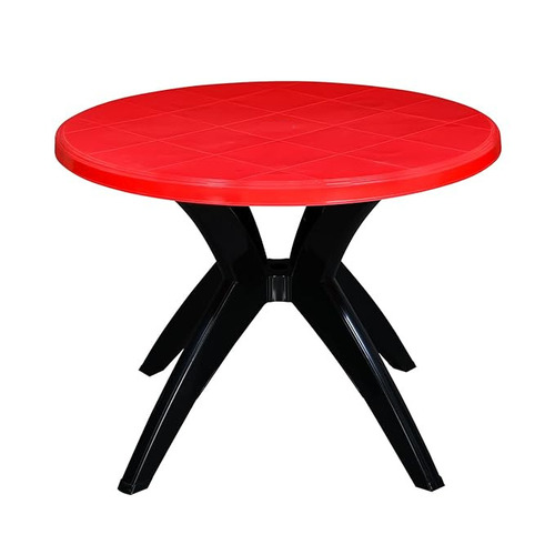 Plastic Round Red Dining Table - Dimension (L*W*H): 760 X 900 X 850 Millimeter (Mm)