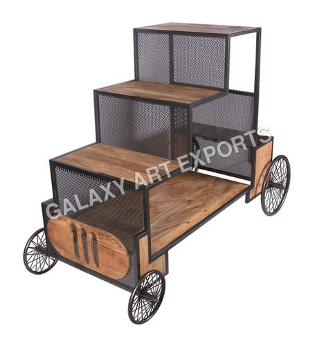 Handmade Unique Style Step Bar Trolley