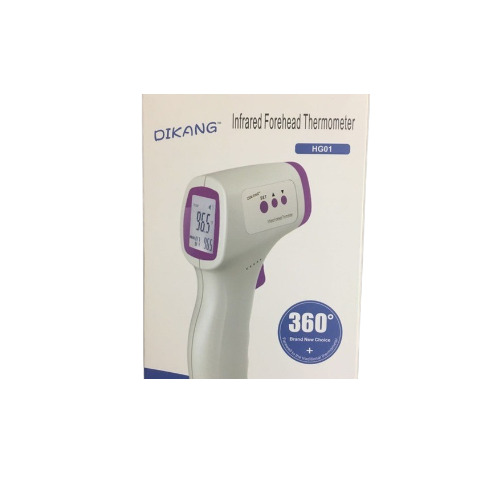 Dikang Infrared Thermometer - Plastic ABS, C/F Conversion, White Color | Fast Read, Clinically Validated, Forehead Temp Mode, Memory Recall for 35 Readings, Mute Sound, Suitable for Human and Ambient Temperature