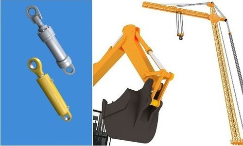 Heavy Duty Hydraulic Cylinders - Steel Construction, Compact Design , Rust and Corrosion Resistant, Easy Installation for Excavators, Cranes, Loaders, and Scraper Road Rollers