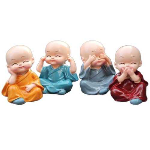 विभिन्न लघु सजावट बुद्धा भिक्षु 4 का सेट
