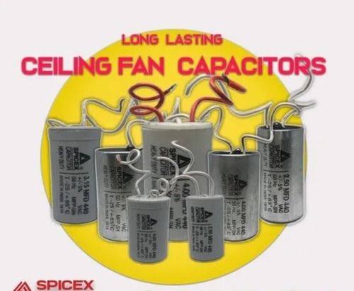 Long Lasting Ceiling Fan Capacitors Capacitance: 2-4 Mfd