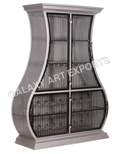 Elegant Design Metal Wine Cabinet