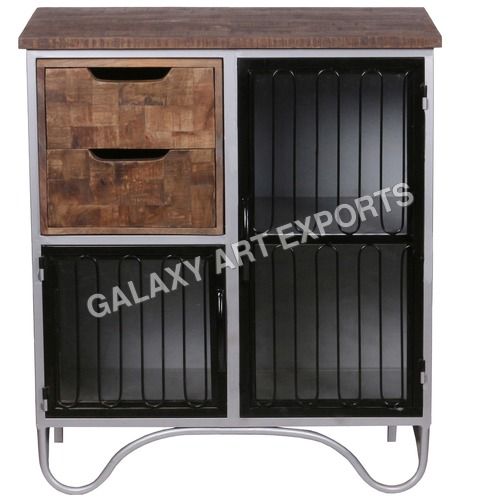 2-door 2-drawer Cabinet With Rails