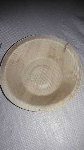 Brown / Beige 4.5 Inches Round Areca Leaf Bowl