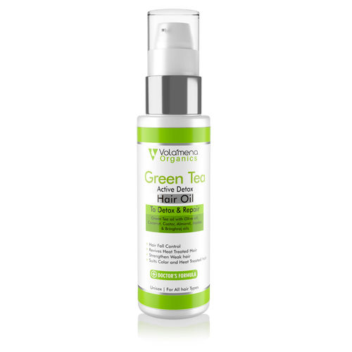 Volamena Green Tea Active Hair Oil 50 Ml Recommended For: Anti Dandruff & Smoothen Scalp