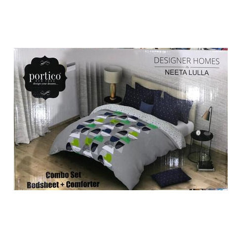 Portico Bedsheet And Comforter Combo Set