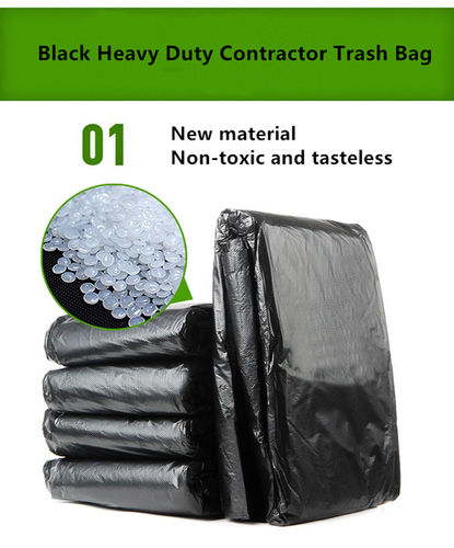 Embossing Black Colored Garbage Bags