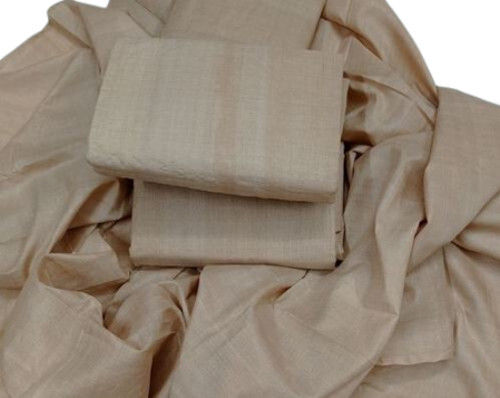 Natural Hand Woven Tussar Fabric With Silk Mark