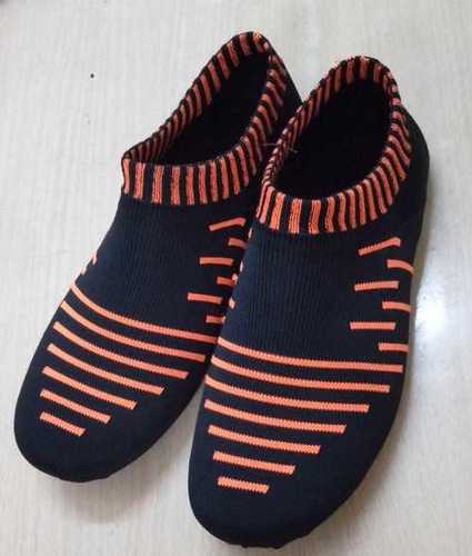 Black Mesh Fabric Socks Shoe Upper