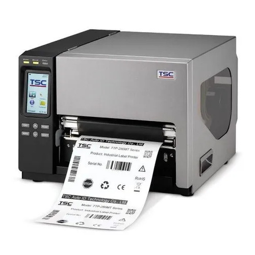 Zebra Barcode Printer - 203dpi, 4" Width, Gray & Black | Durable Electric Printer with USB, RS232 Interfaces, 300m Ribbon Capacity, Long Lasting Performance