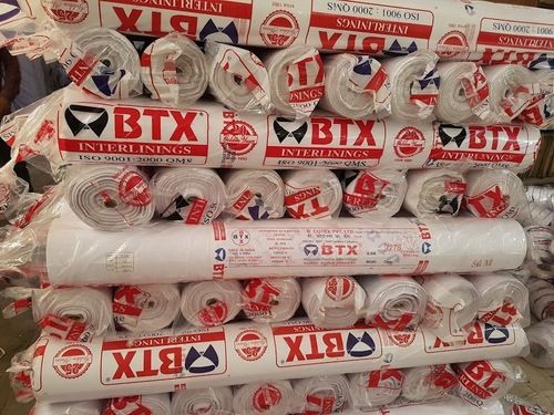 White  Black & Off White Highly Durable Btx Fusible Interlining