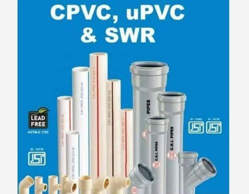  व्हाइट वाइड रेंज UPVC पाइप्स 