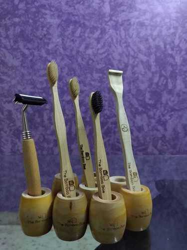 Wooden Bamboo Toothbrush Holder Size: Various Sizes Are Available