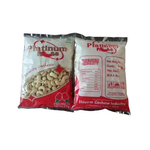 Cashew Nuts - 500gm Plastic Bag | Organic, Crunchy, S Mix Grade, Dried, White Variety