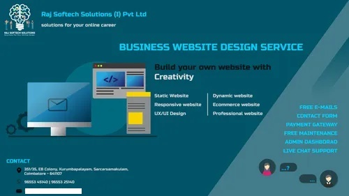 Business Website Designing Services By Raj Softech Solutions India Pvt Ltd.