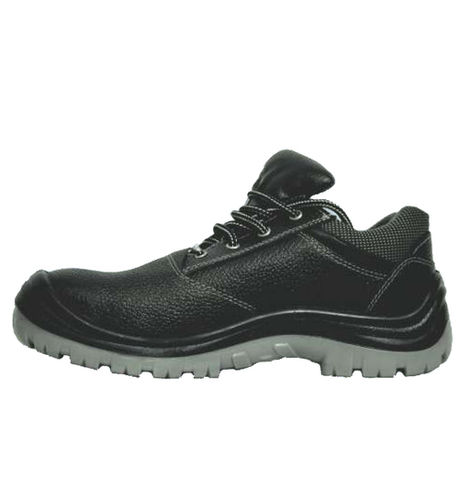 Black Velvet Full Grain Leather Pu Sole Safety Shoes