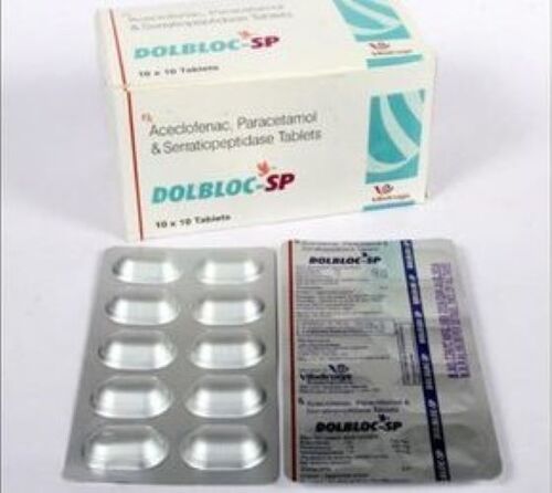Aceclofenac Serriopeptidase And Paracetamol Tablets