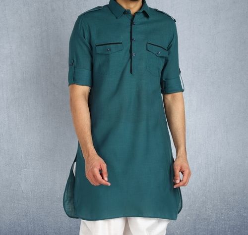 Mens Ethnic Cotton Kurta Pyjama Application: Construction