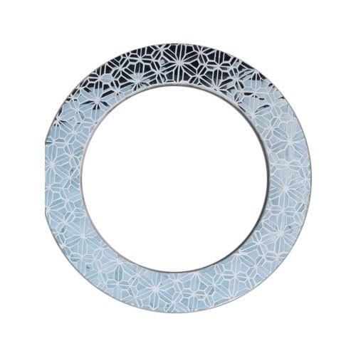 Round Glass Inlay Mirror Frame Size: 24X24